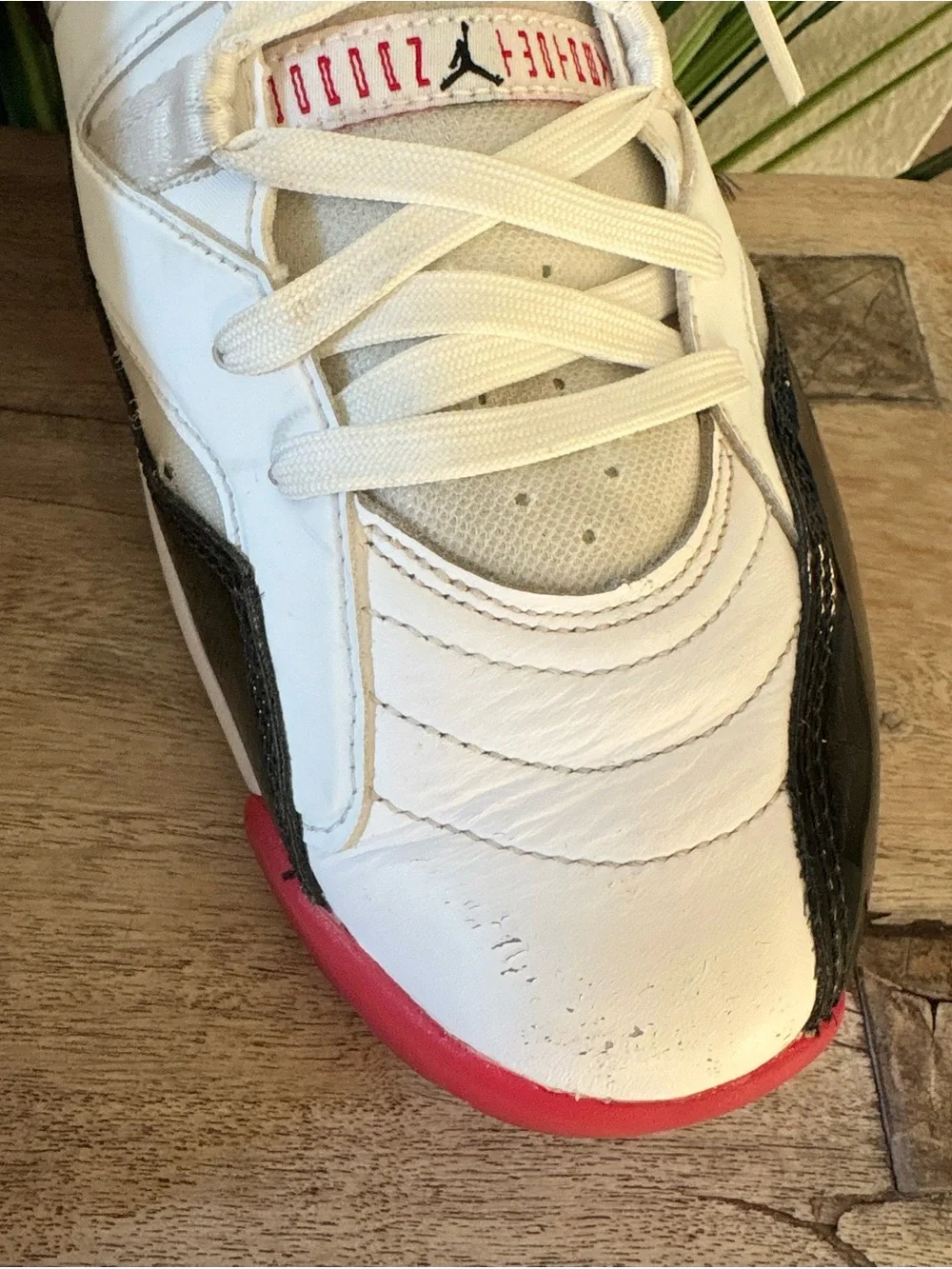 Air Jordan Jumpman Two Trey White Black Gym Red Sneakers